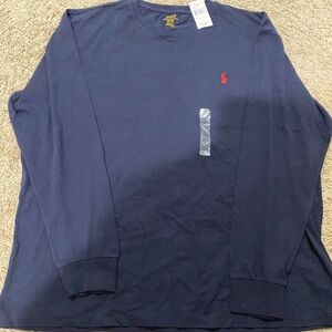 Ralph Lauren Classic Navy Long Sleeve Tee